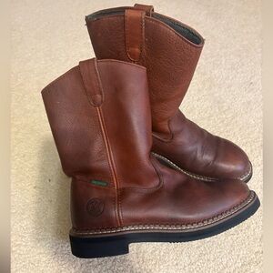 Georgia Boot Dark Brown Leather Men's Boots been worn once like new waterproof